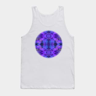 Abstract Glitch Effect in Purple Tank Top